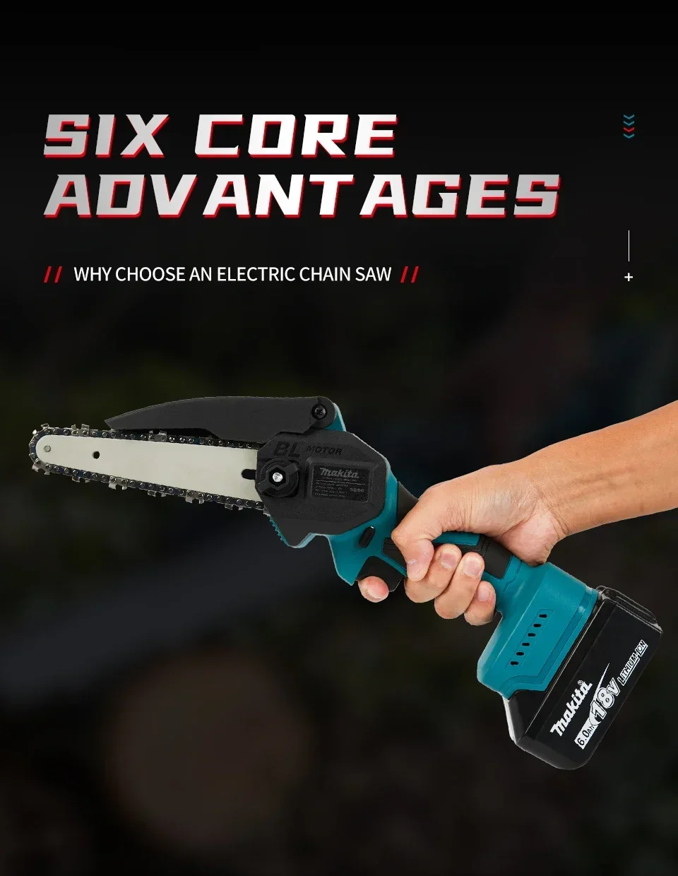 

Электрическая цепная пила MAKITA UC100 (Япония), аккумуляторная, для обрезки веток, 4 дюйма, для деревообработки и DIY, с литиевым аккумулятором 12В