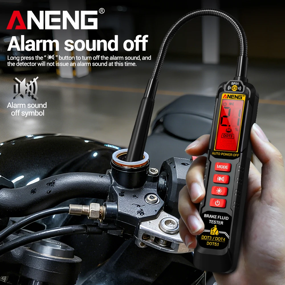 Brake Oil Tester Universal Fluid  ANENG BF01 l Quality Check Detector Digital Vehicle Auto Car Brake Oil Data Hold Tester Tools