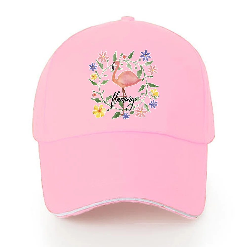 Ladies Travel Visors Hats Autumn Adjustable Outdoor Sport Unisex flamingo Series Sun Hat Fashion Summer Cotton Baseball Cap