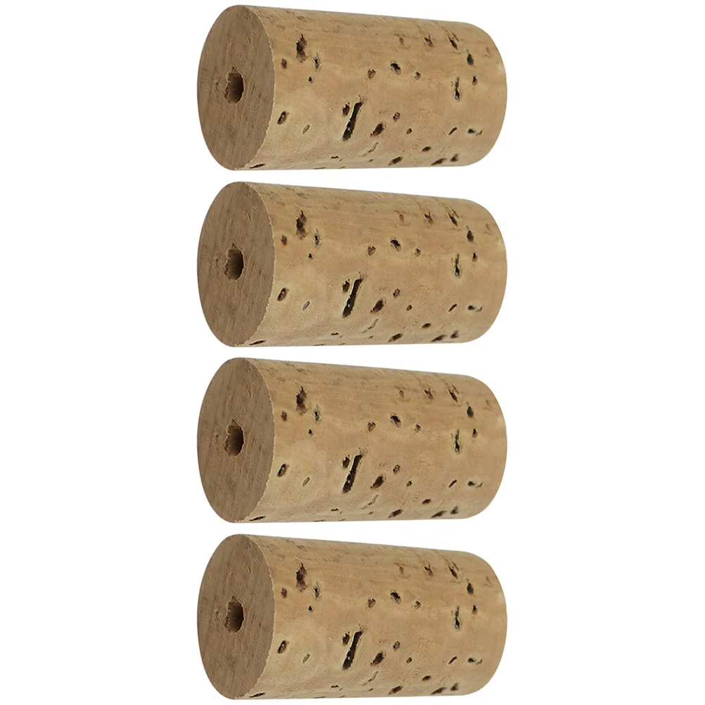 4 Pcs All Natural Flute Cork Corks Accessories Plug for Replacement Small Repair Supplies