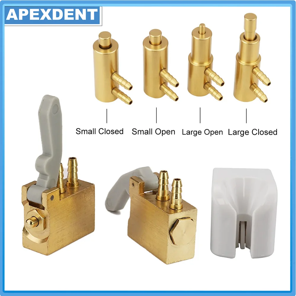 APEXDENT Dental Square Holder Valve Normal Open/Closed Copper Valve For Dentist Chair Unit Spare Parts Dentistry Accessories