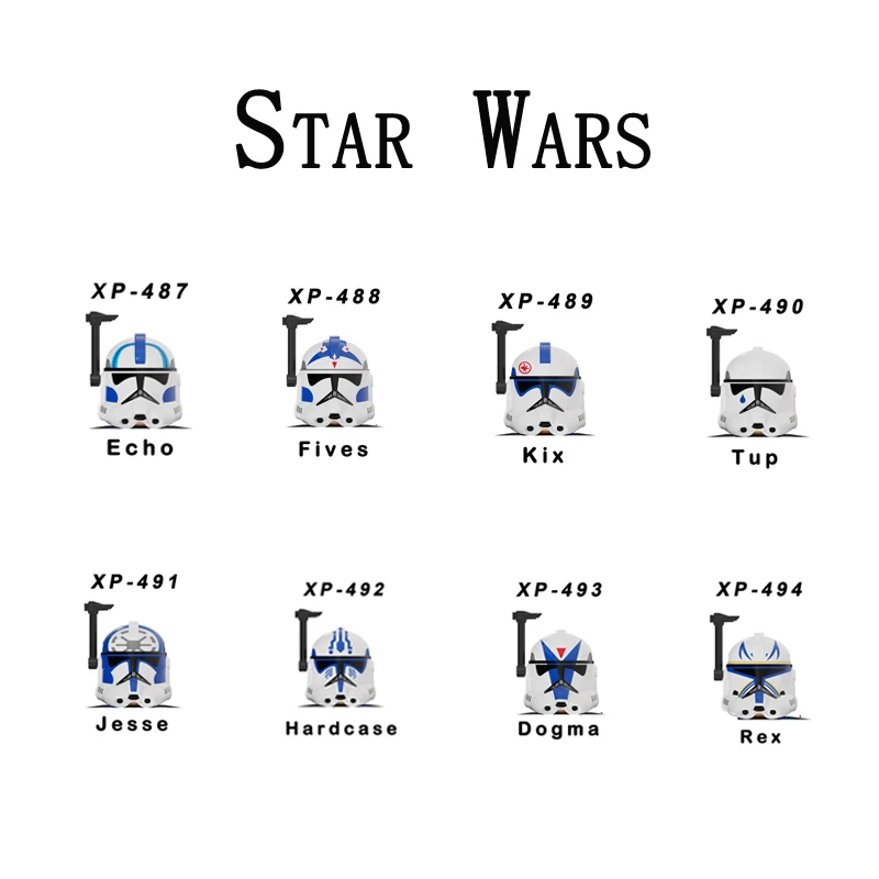 

Building Blocks KT1064 Brick Figure Figurines XP491 XP494 Echo Fives Kix Tup Jesse Hardcase Dogma Rex XP492 XP493