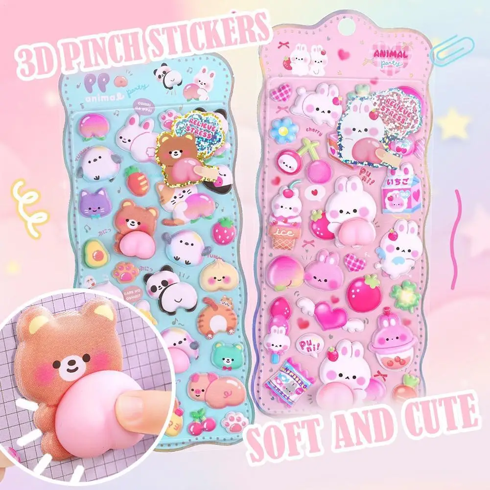 

Милые 3D-наклейки-шарики, забавные мультяшные антистресс-наклейки, для рукоделия и декора, подарок для чехлов на телефон, блокнотов