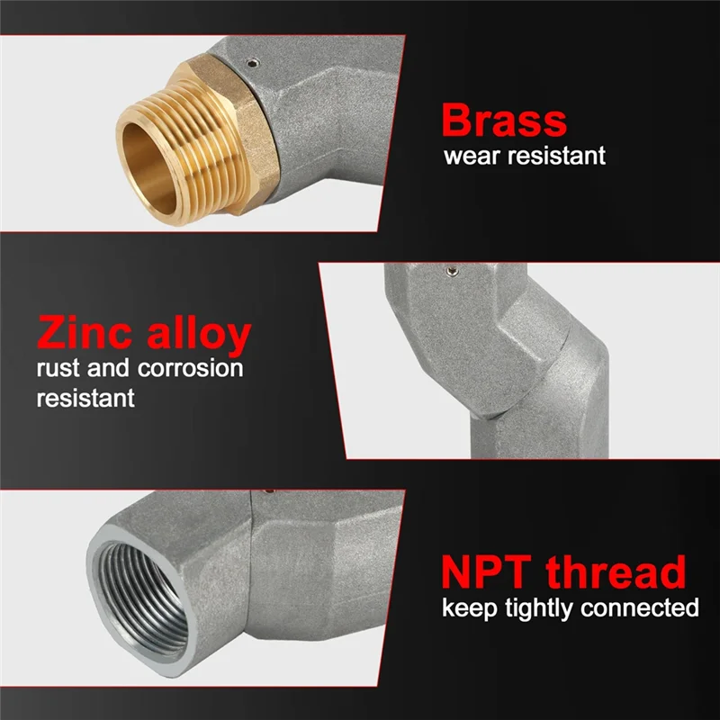 

NPT Fuel Transfer Hose Swivel 360 Rotating Connector For Fuel Nozzle Multi Plane Swivel 2PCS