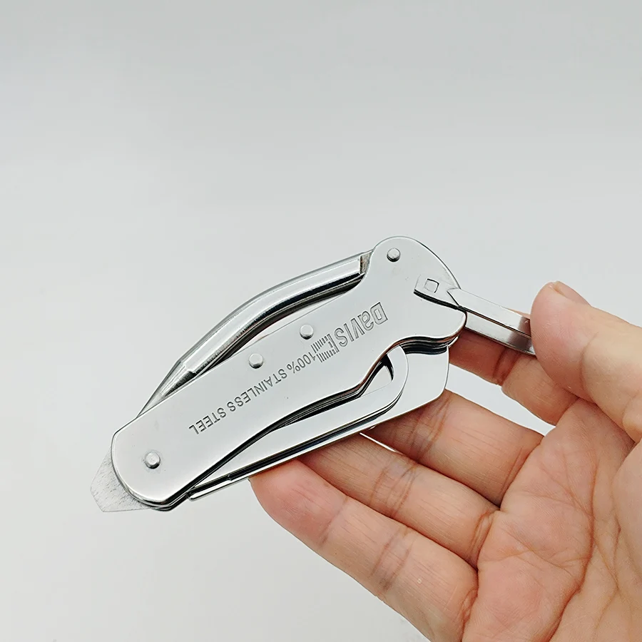 Multifunctional EDC tools  stainless steel blade Portable express unboxing knife For travel camping and fishing Folding knife