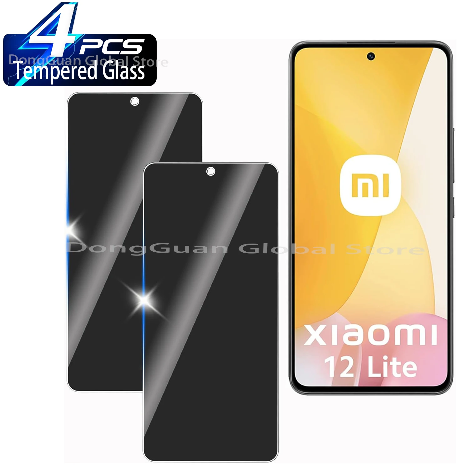 

1/4Pcs Anti Spy For Xiaomi 12 Lite Tempered Glass Protector Privacy Screen Glass