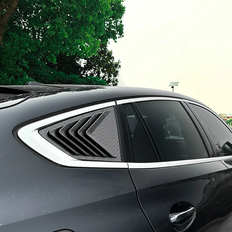 Auto Achterruit Lamellen voor BMW X6 G06 2019 + Driehoekige Kwart Sluiter Exterieur Trim Cover Auto Body Kits Auto accessoires