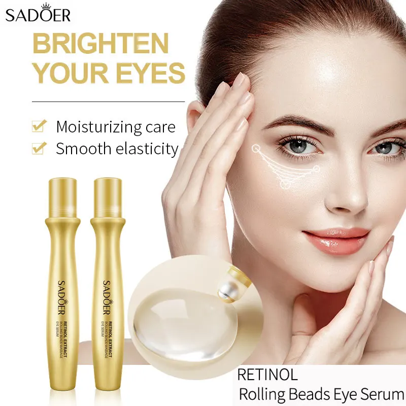 Retinol Eye Massage Roller Serum 1pcs Moisturizing Rolling Eye Cream Korean Skin Care Products