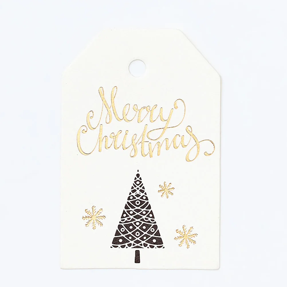 

200 Pcs Xmas Labels Christmas Cards for Holiday Tags Present Merry Classic Gift