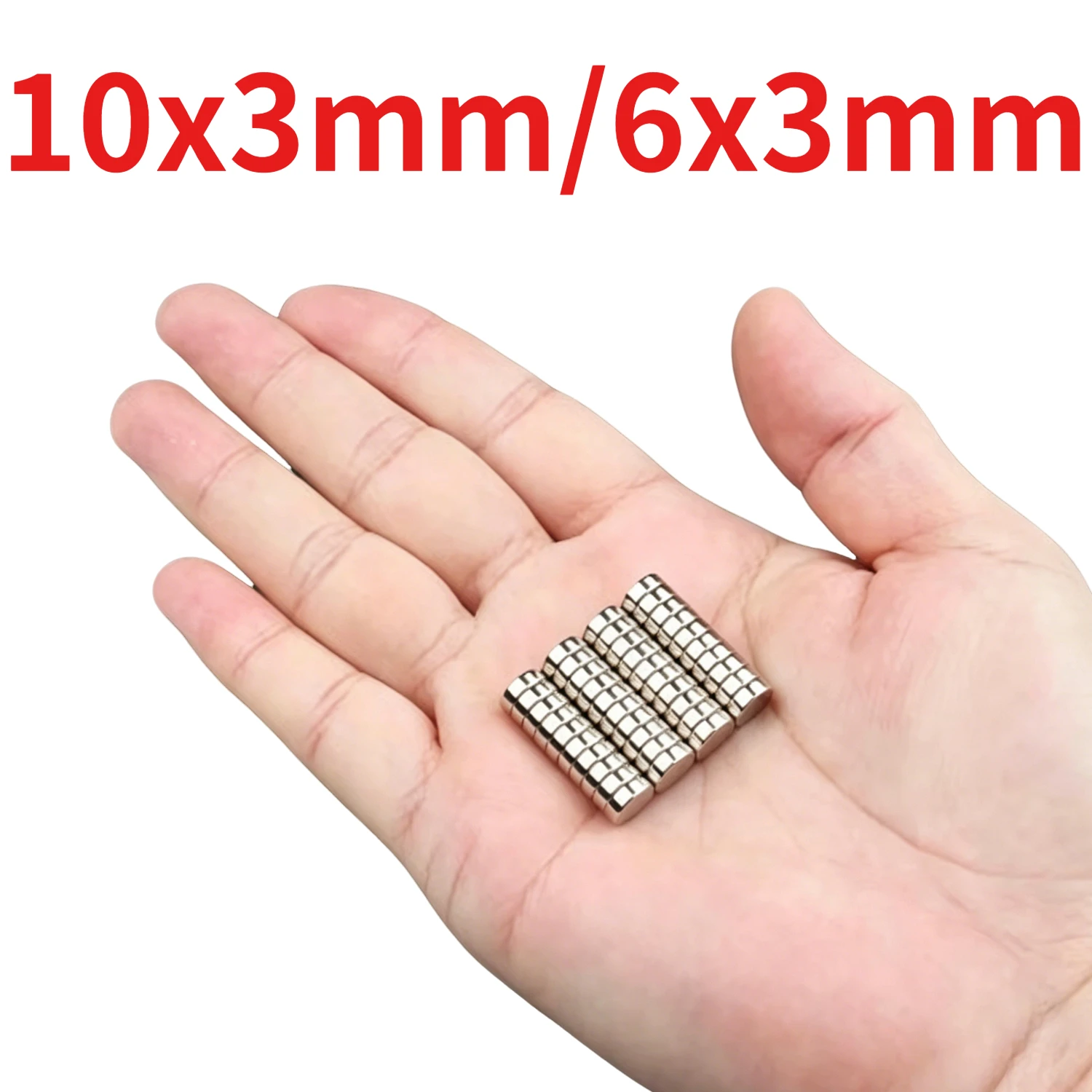 Multi-scene Small Flat Fridge Magnets 10x3mm 6x3mm, Reliable Daily Use Magnetic Discs for Household, Washroom Fixtures
