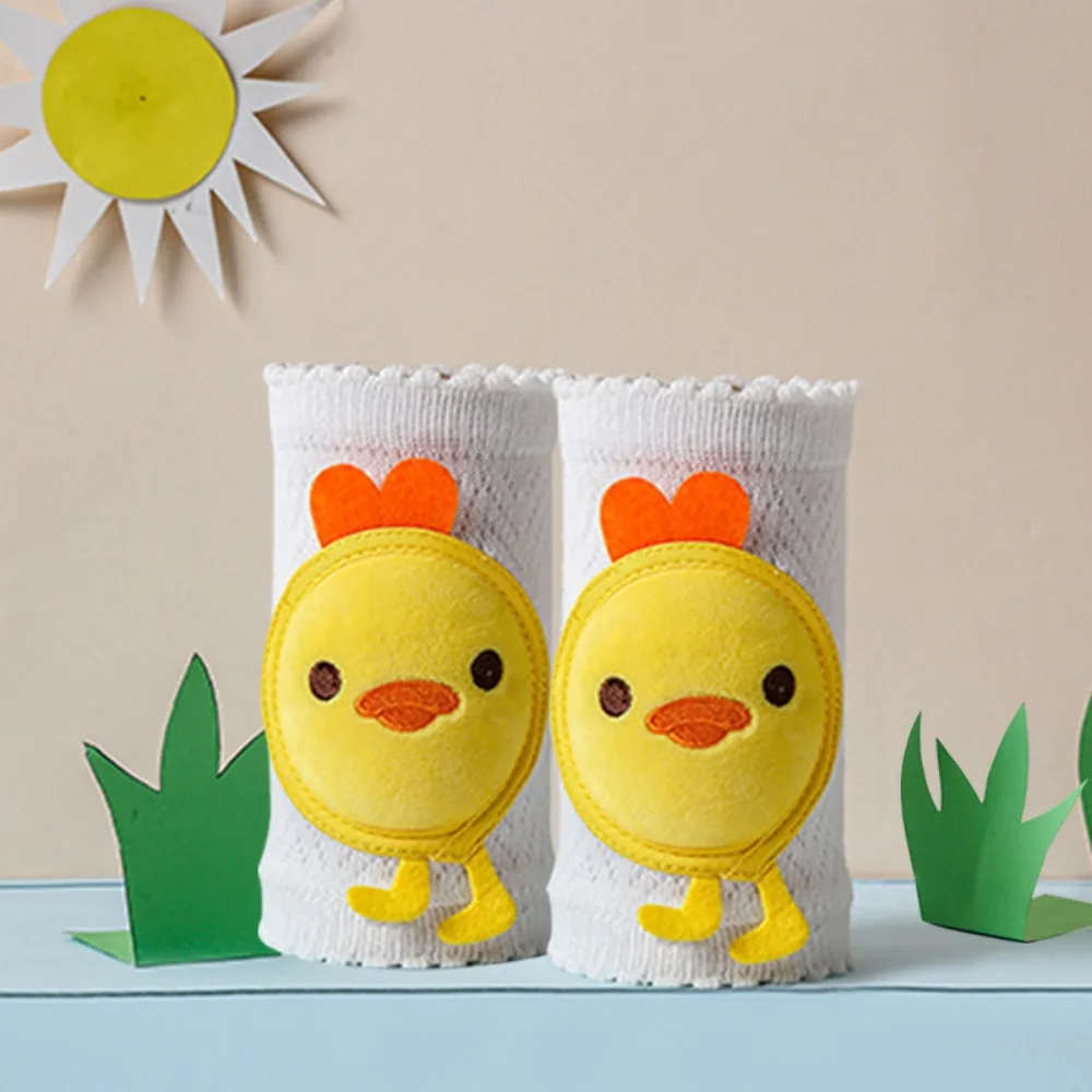 Cotton Fabric Cute Cartoon Baby Knee Pad Wear Resistant Breathable Kids Safety Crawling Elbow Cushion Fall Prevention