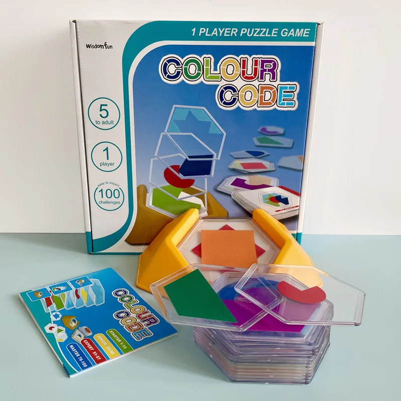 Buntes geometrisches Code-Puzzle – herausforderndes Logikspiel zum räumlichen Denken trainieren, ideal für Jungen und Mädchen im Alter von 5–12 Jahren