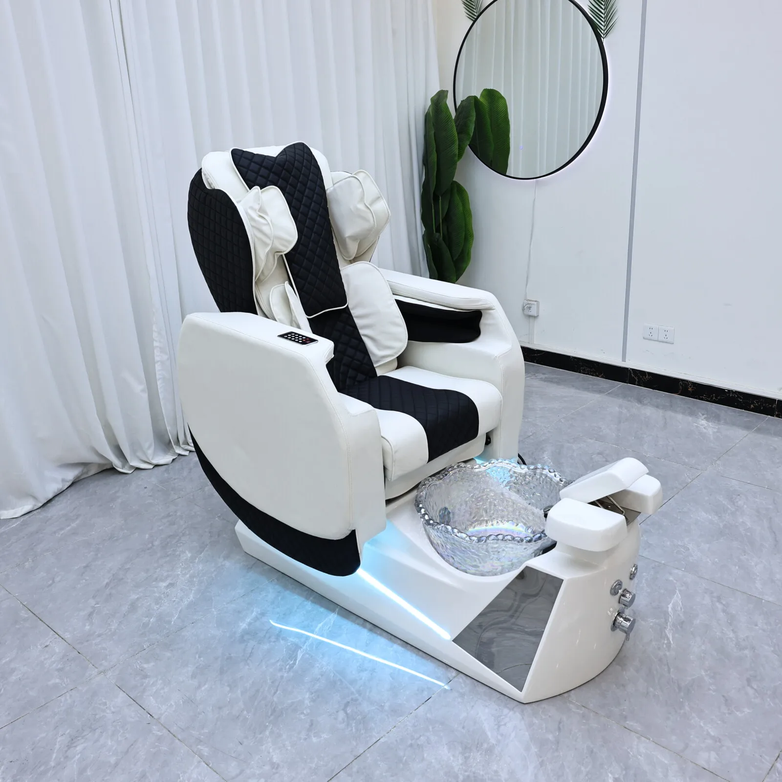 Hochwertiger Fußpflegestuhl, Exklusiver Fußpflegestuhl für Nagelstudios, Fußpflege-Massagesessel, Verstellbarer Fußbad-Therapiesessel – Detail 3