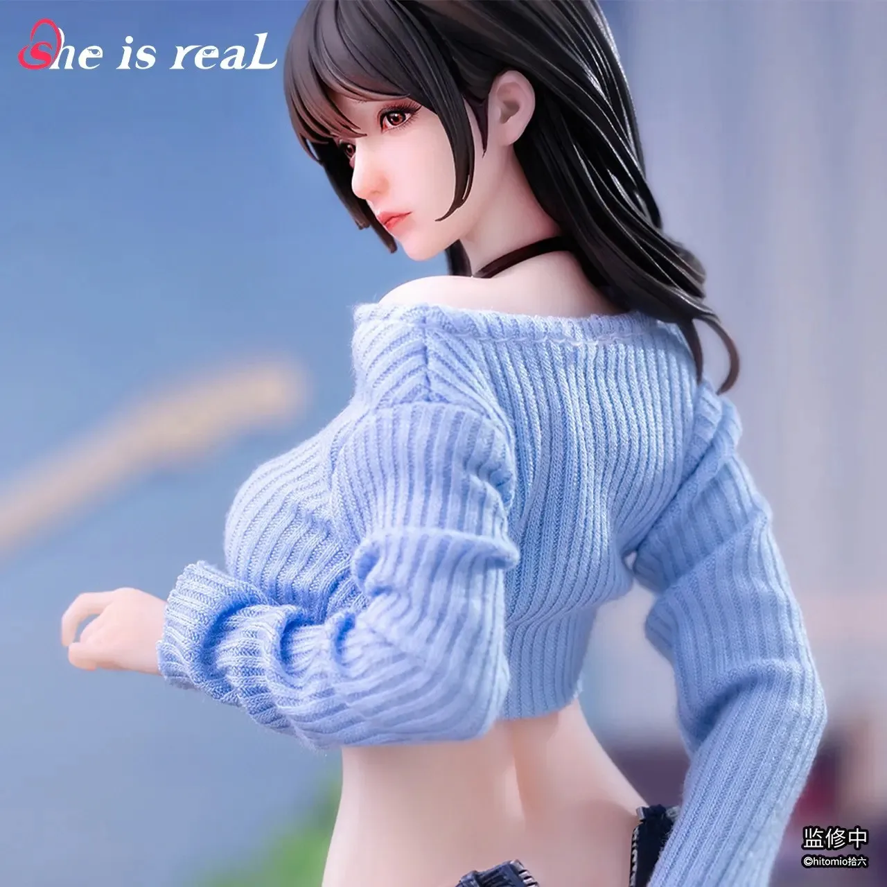 original She Is Real Guitar Sister Statue-level Head Sculpture Temperature Paint 1/6 Figure Gift Figure Collection