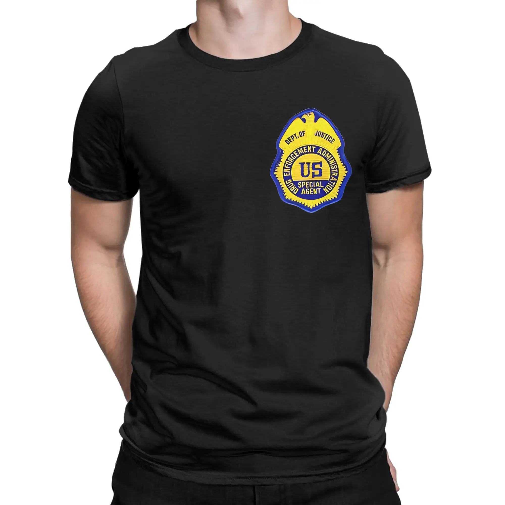 Streetwear T-Shirt Summer DEA Special Agent Hip Hop T-Shirts 100 Cotton Tee Shirt for Men Y2K Big Size Short Sleeve Top Tees