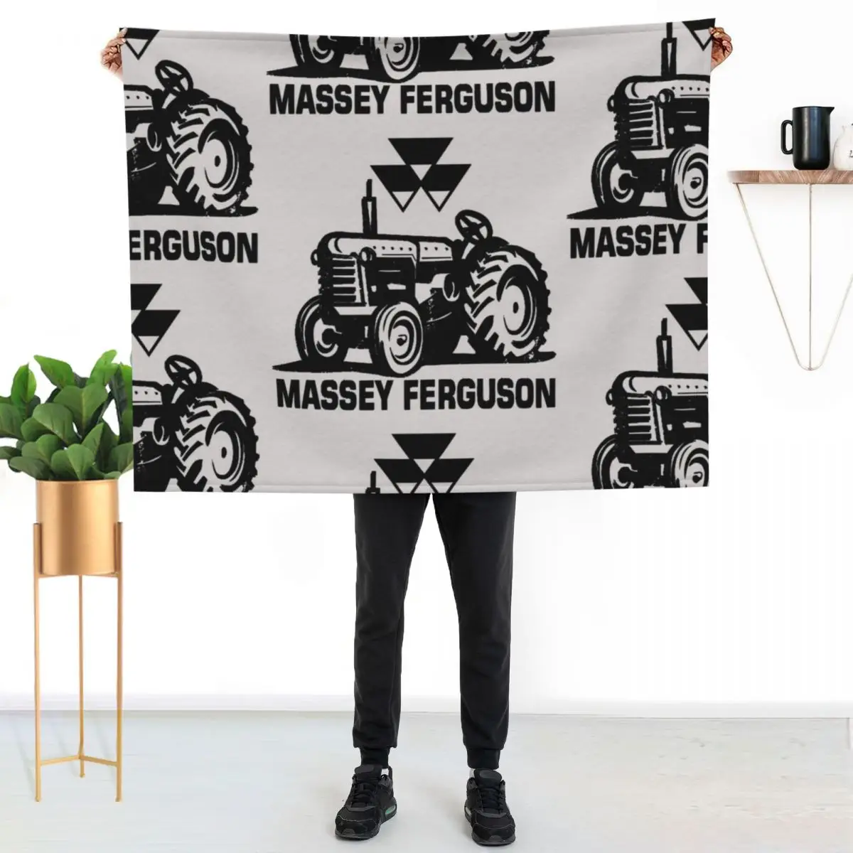 

Massey Ferguson Tractors Throw Blanket Luxurious Soft Blanket Holiday Gift for Family