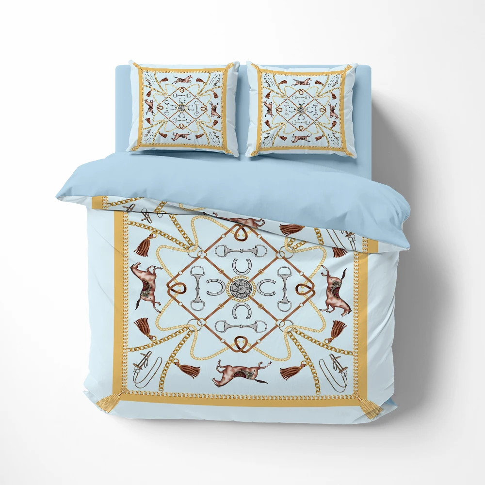 luxury Bedding set euro twin queen king single bed linen Quilt/Duvet cover set Linens  2bedrooms Bed set for home textile colour