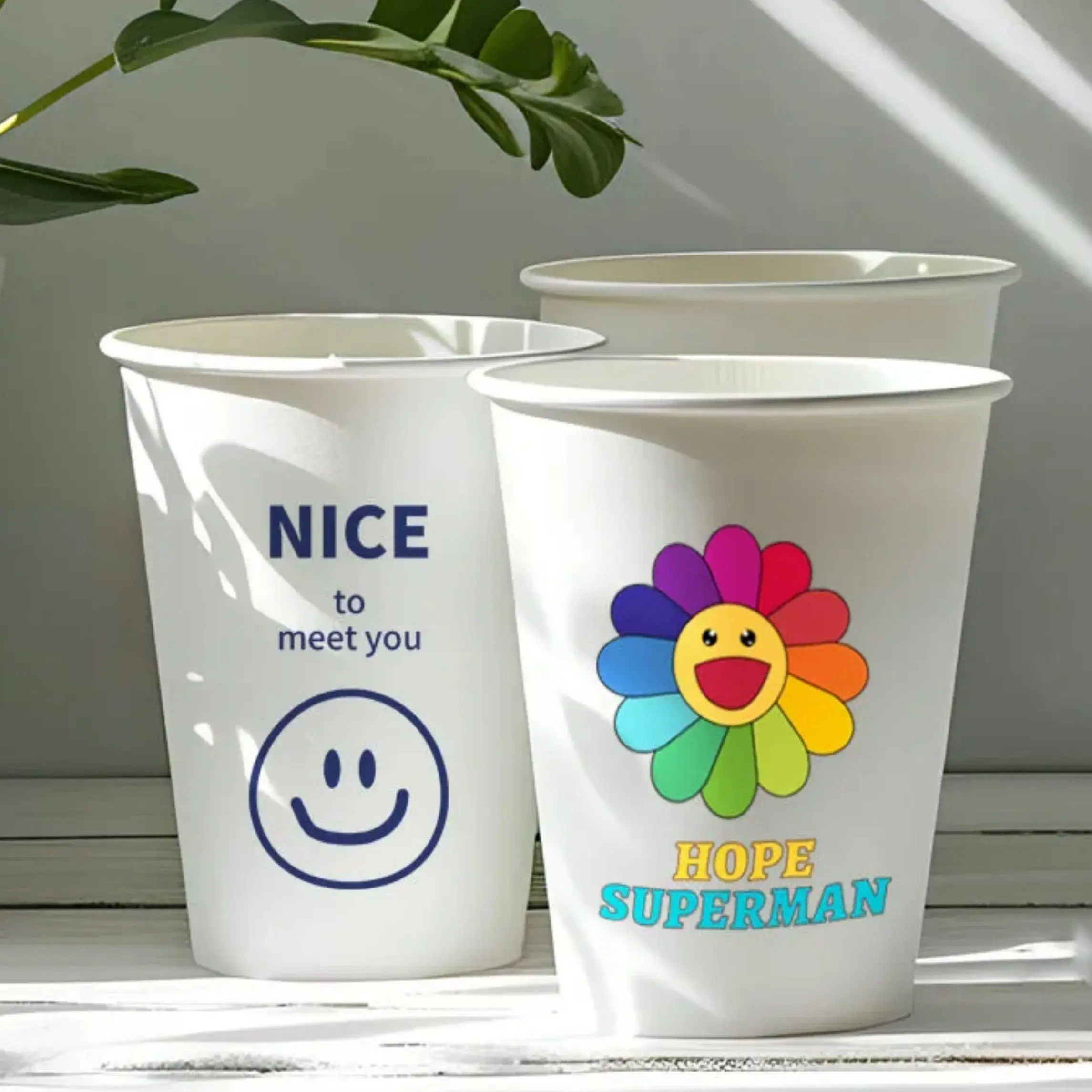 Disposable Paper Cup, Batch Style Size, Custom Logo, Business Exhibition Advertising, Office Cup, Coffee, Tea, Soy Milk