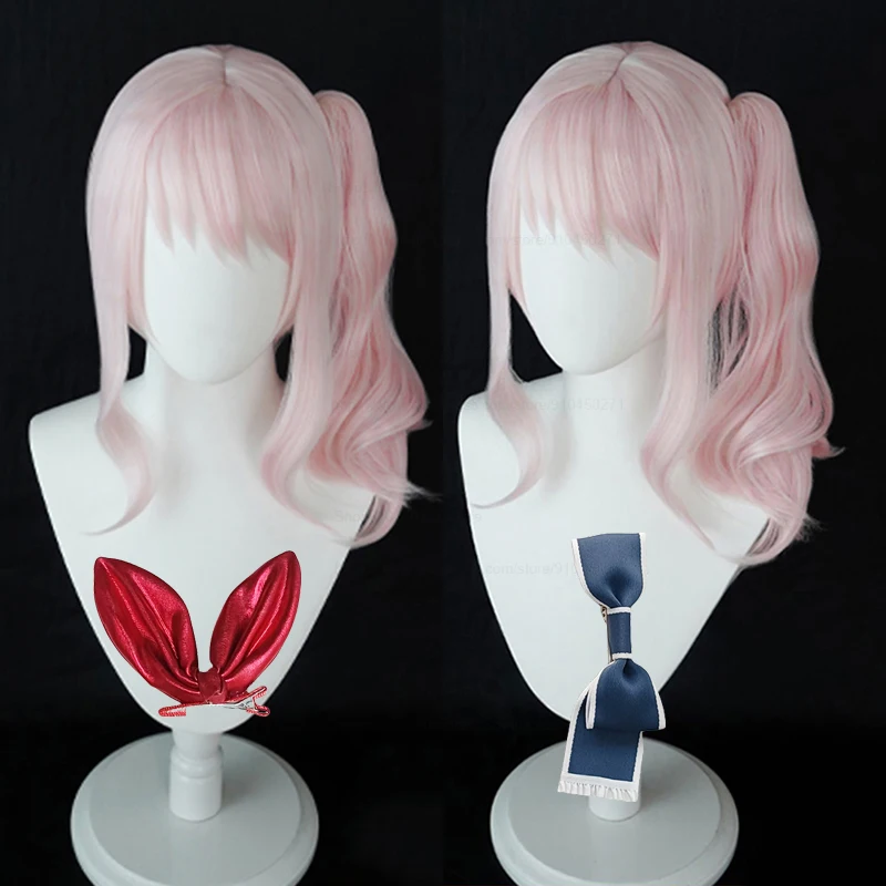 

Высокое качество Akiyama Mizuki, парик для косплея, аниме mzk, светло-розовые термостойкие синтетические волосы, парики Amia + шапочка для парика