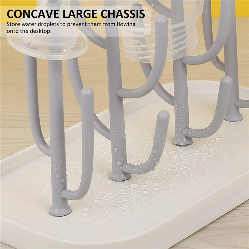 Baby Bottle Countertop Drying Rack Detachable Toddler Sippy Cups Infant Dishes Dryer Holder With Drainer Tray Baby Accessories