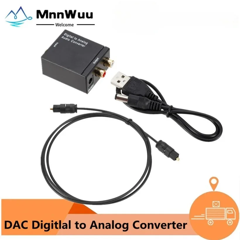 

DAC Digital To Analog Audio Converter Optical Fiber Toslink Coaxial Signal To RCA R/L Audio Decoder SPDIF ATV DAC Amplifier