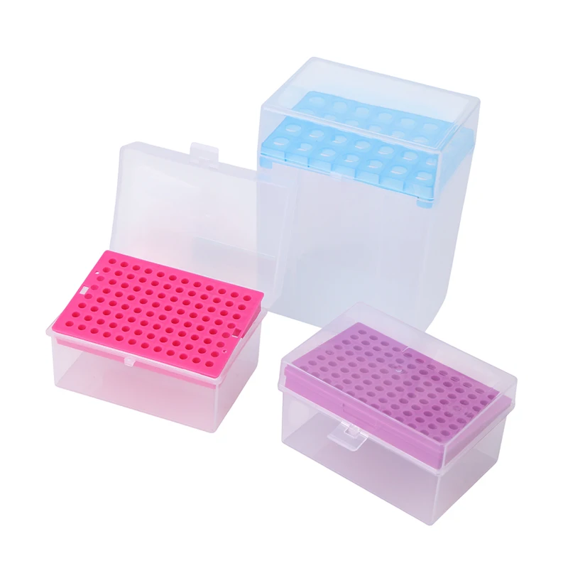 10μL 200μL 1mL 5mL 10mL Plastic Pipette Tip Box for Micropipette Lab Experiment Tip Holder Storage Box