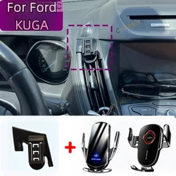 For Ford KUGA 2015 2016 2017 2018 2019 2020 Magnetic Car Phone Holder Magnet Mount Wireless Charging Phone Stand Bracket Base
