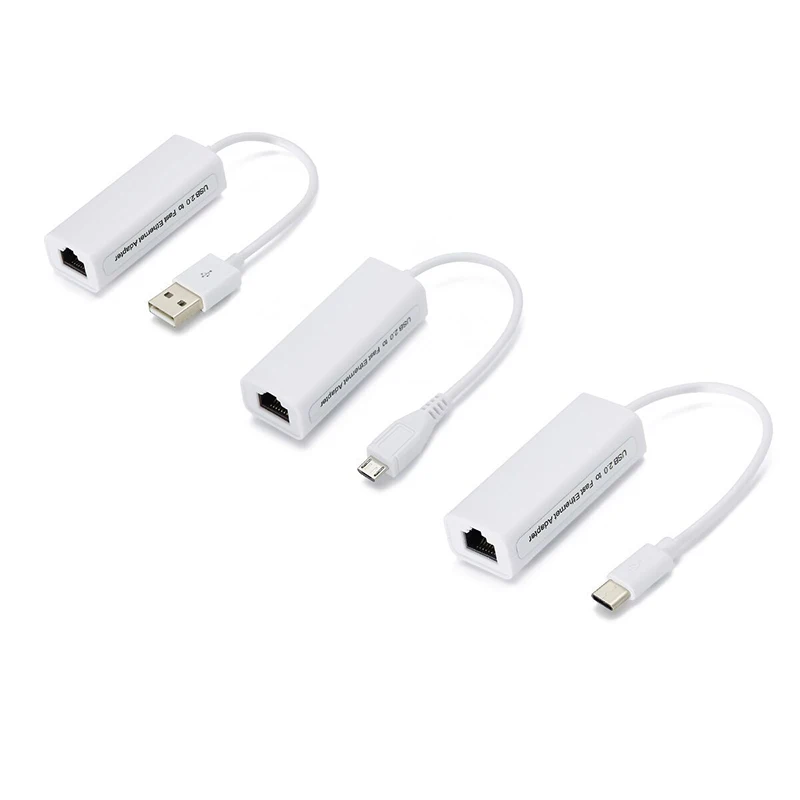 مايكرو USB2.0 USB إلى RJ45 إيثرنت كابل الفاصل تمديد محول 100Mbps بطاقة الشبكة للكمبيوتر اللوحي الكمبيوتر المحمول أندرويد