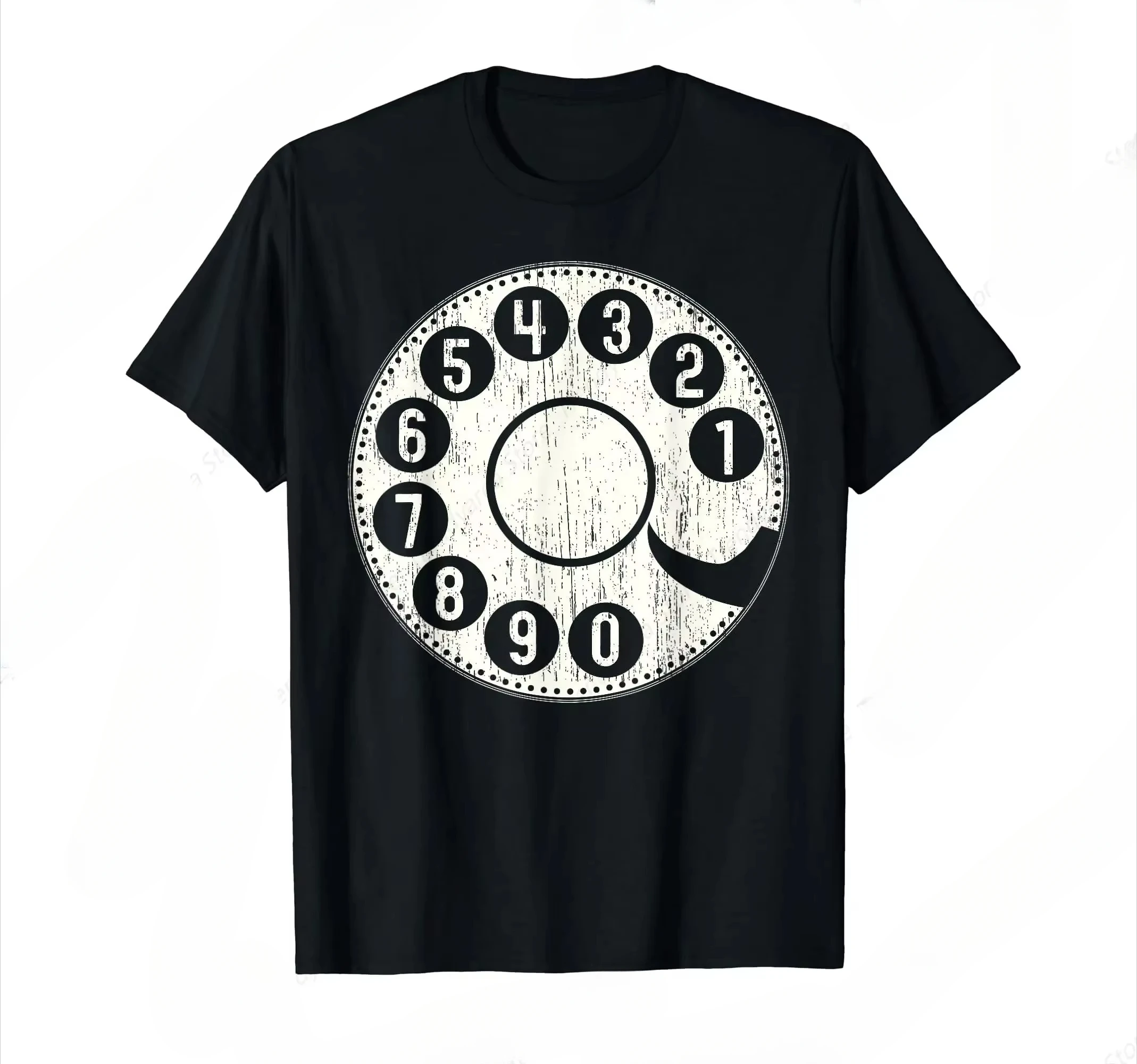 Retro Rotary Dial Phone Vintage T-Shirt For Men Women Cotton 100% Summer Tops