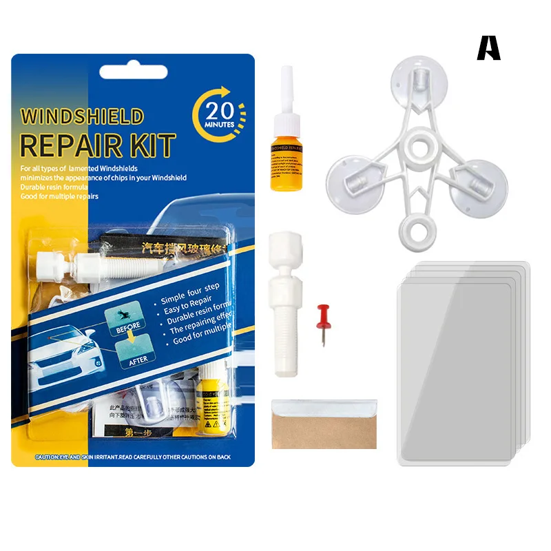 Windshield Repair Kit Do It Yourself Windshield Cracks Repair Tool For Car Window Chips & Cracks Quick Fix