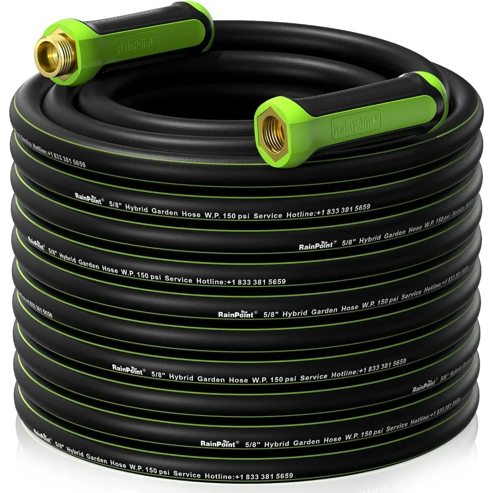 

NEW Garden Hose 100ft x 5/8", Water Hose Heavy Duty, Flexible, Lightweight Durable Hybrid Hose with Swivel Handle for Yard