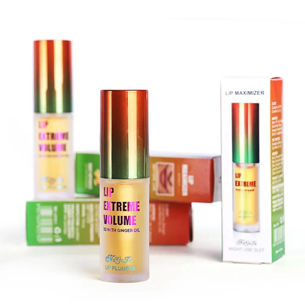

2Colors Ginger Mint Lip Oil Botanical Extracts Lighten Lip Lines Lip Care Serums Instant Enhance Plump Lips Makeups Cosmetics