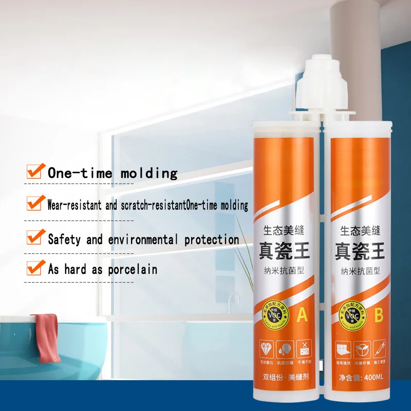 Sealant Ceramic Tile Floor Tile Special Waterproof and Mildew Resistant Double Group Caulk Ceramic Tile Glue Home Decoration image 2