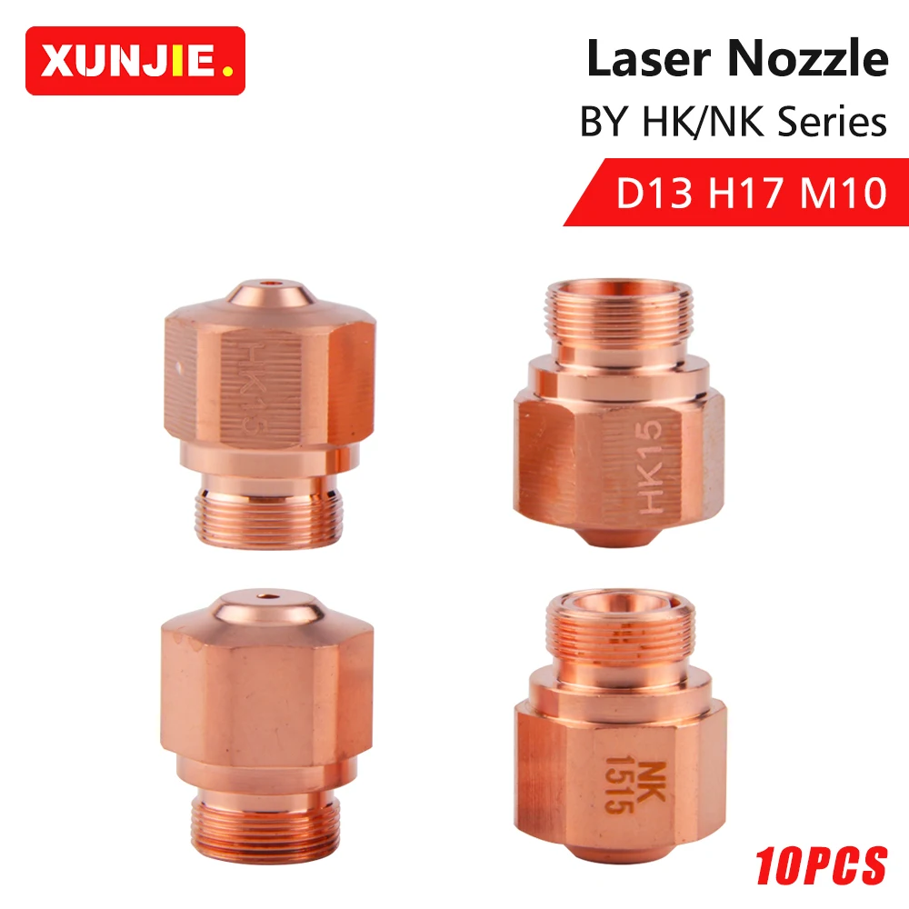 

10Pcs/lot BY Laser Nozzle NK HK Series Single/Double Layer Thread M10 NK10 HK15 for BY Fiber laser Cutting Head 3-01910 3-16060