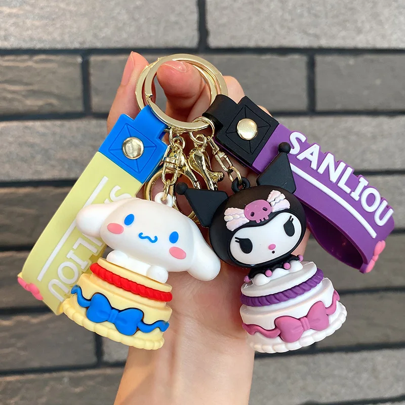 

Брелок Kuromi на тему торта, тематический десерт Cinnamoroll, силиконовый брелок для пары, автомобильный брелок, сумка, аксессуар, украшение, очаровательный подарок