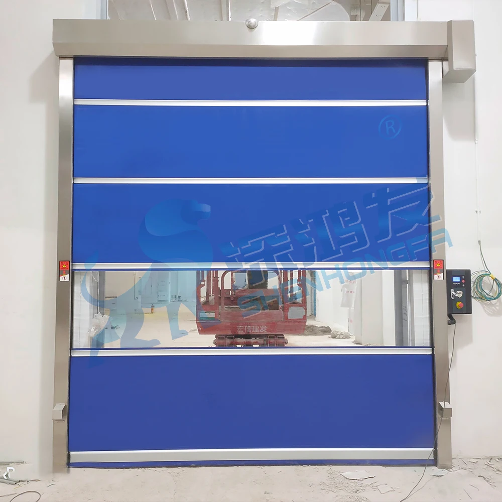 Factory Workshop Door Warehouse Fast Roll Up Shutter Doors Electric Control PVC High Speed Rolling Doors Clean Room Gates