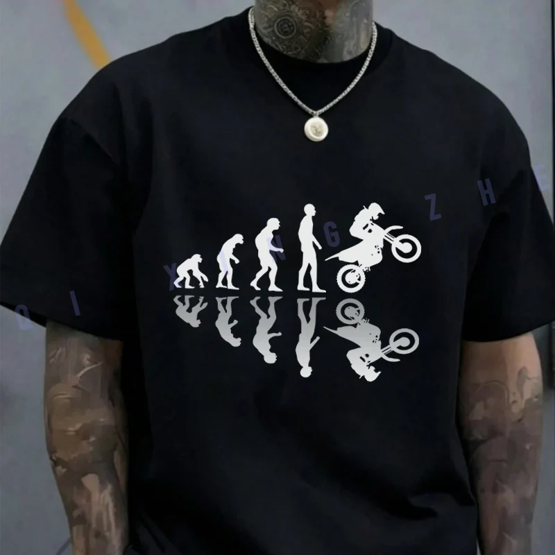 

Evolution Biker Unique Enduro Cross Motorcycle Racing Leisure T-shirt Cotton O-neck Short Sleeve T Shirt Fashion Hip Hop Tshirt