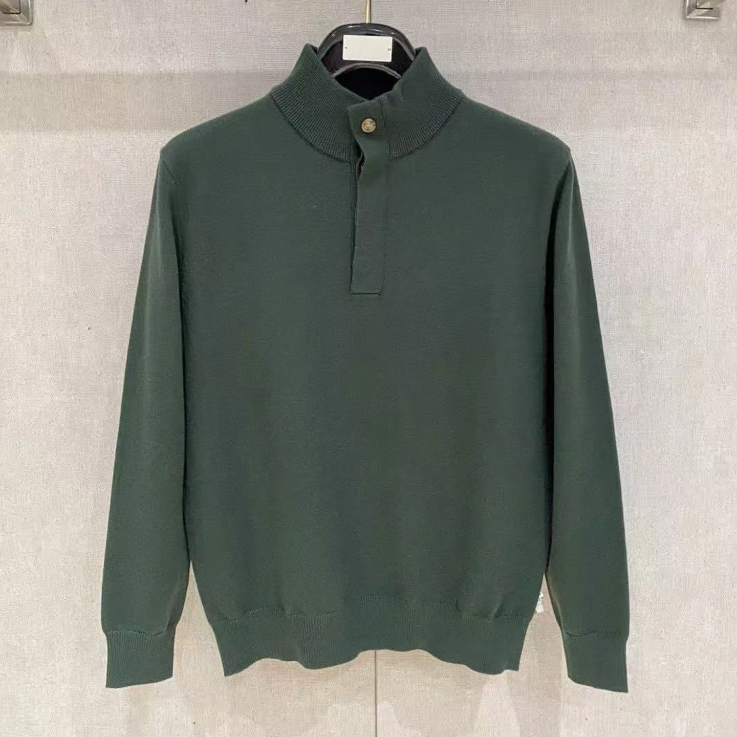 

Italian LP 25aw solid color wool-blend collar long-sleeved men's casual knitted sweater