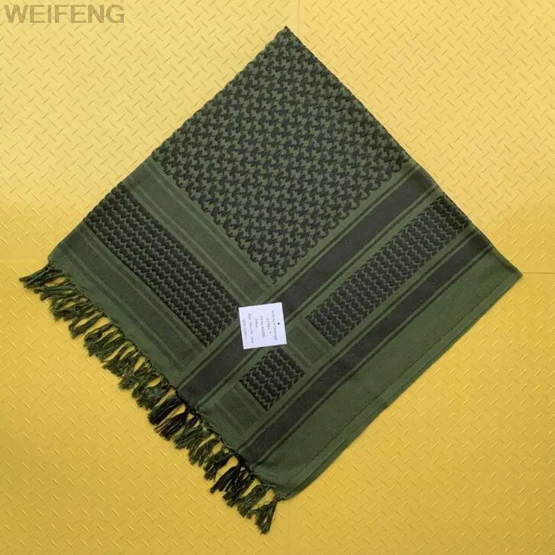 Tactical Arab Keffiyeh Shemagh Scarf Cotton Winter Shawl Neck Warmer Cover Head Wrap Windproof Hiking Camping Scarf Men Women