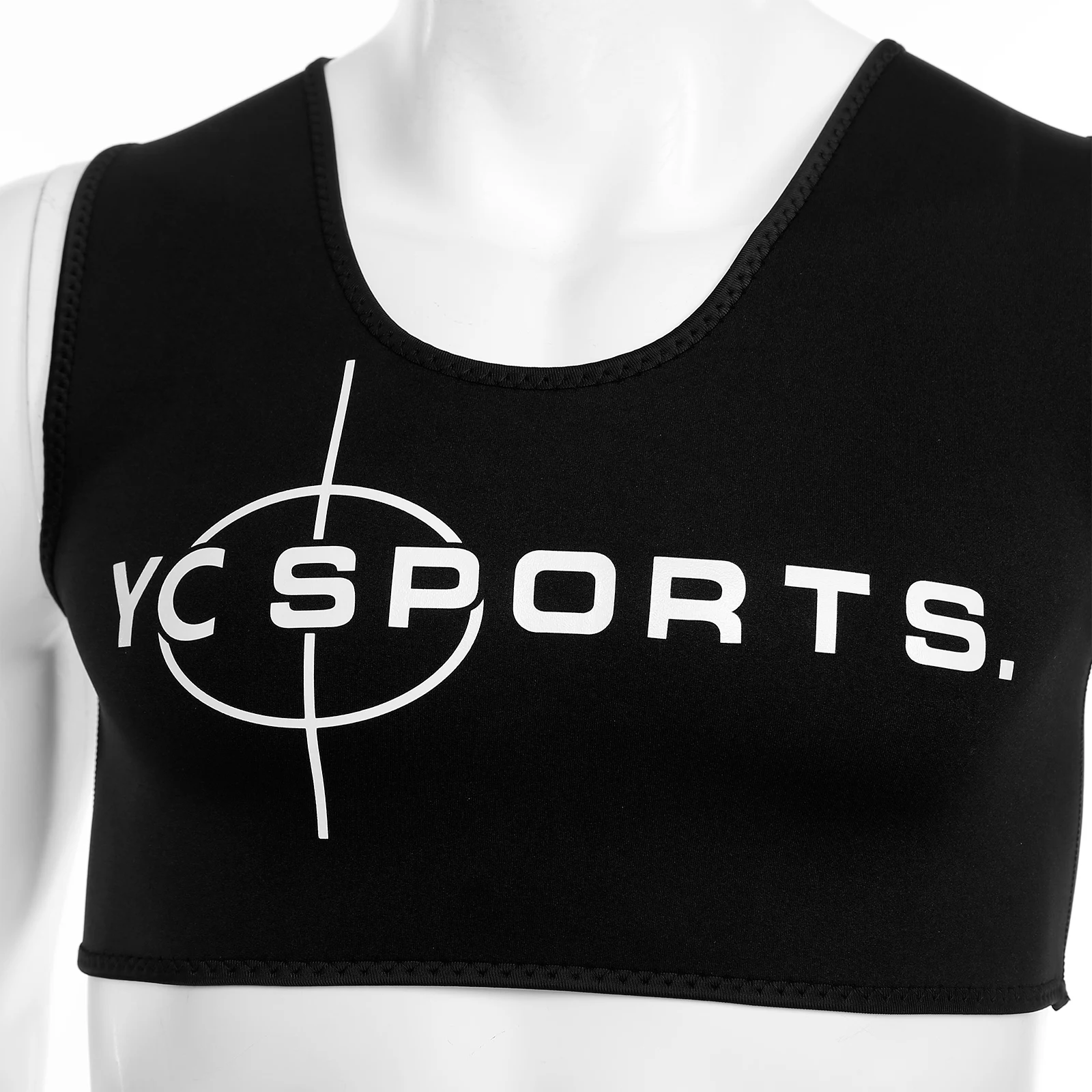 Mens Letter Printed Sport Vest Top Crew Neck Sleeveless Compression Crop Top Gyms Workout Fitness Tank Top Chest Support Blouse
