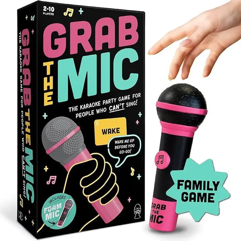 Lucky Egg Exciting Grab The Mic Board Games For Bad Singers Family Karaoke Game 2-10 Players Board Game For Family Party