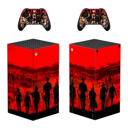 Red Dead Redemption 2 Skin Sticker Decal Cover for Xbox Series X Console and 2 Controllers Skins Vinyl