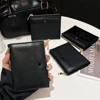 Minimalist Business Sle Men's Short Leather Wallet High-End Coin Purse Card Holder Universal Money Clip Foldable Premium Edition