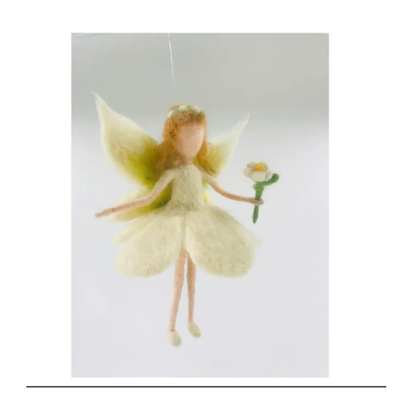 Lily elf Fairy Doll wool needlepoint kit  wool felt needle felting decoration craft needlecraft DIY handmade