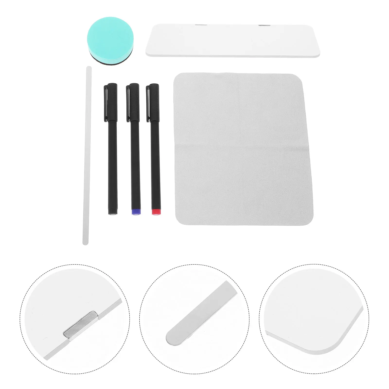 Memo Board Computer Monitor Side Mount Whiteboard Dry Erase Reusable Magnetic ganizer Reminder Office Tracker Multifunctional