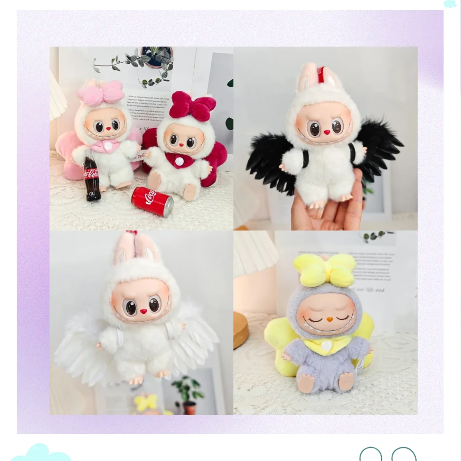 

Clothes ForBlack And White Angel Wings Macaron Doll Children's DIY Toys Action Toy Figures