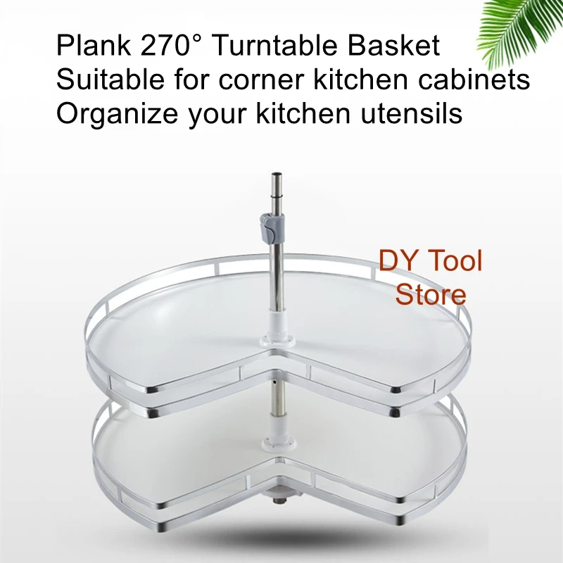 

Bowl, dish, turntable, basket, pot, corner, kitchen wardrobe, basket, degree, double-layer anti slip rotating pull basket