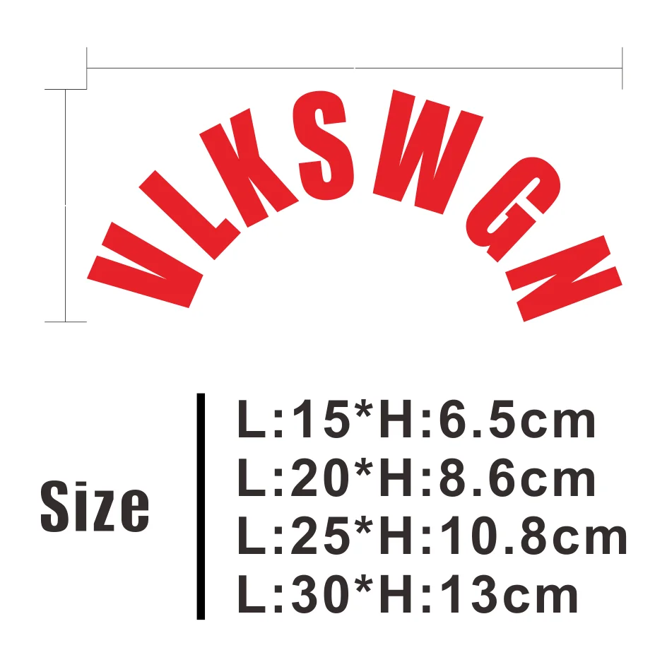 VLKSWGN Rear Wiper Window Sticker German Car Sticker Vinyl Text Style Decorative Decal Car Styling