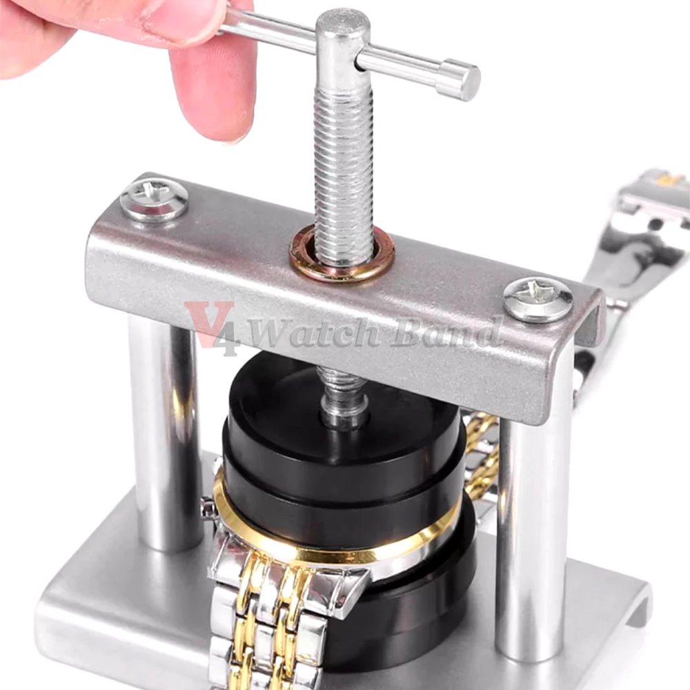 Watch Back Case Presser Closing Professional for Change Battery Watchmaker Maintenance Kit Metal Capping Machine Watch Press Set