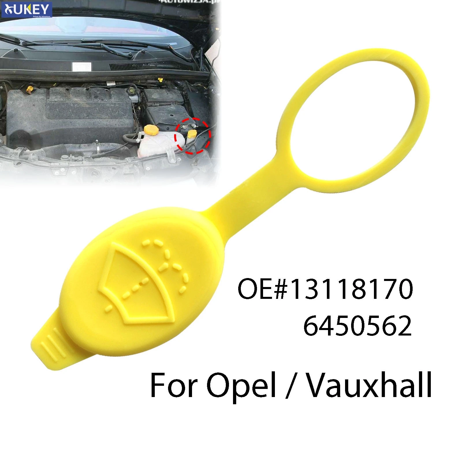 

Для Opel Vauxhall Astra Corsa Zafira 13118170 автомобильный бак для омывателя лобового стекла, резервуар для жидкости, крышка для бутылки, замена 6450562